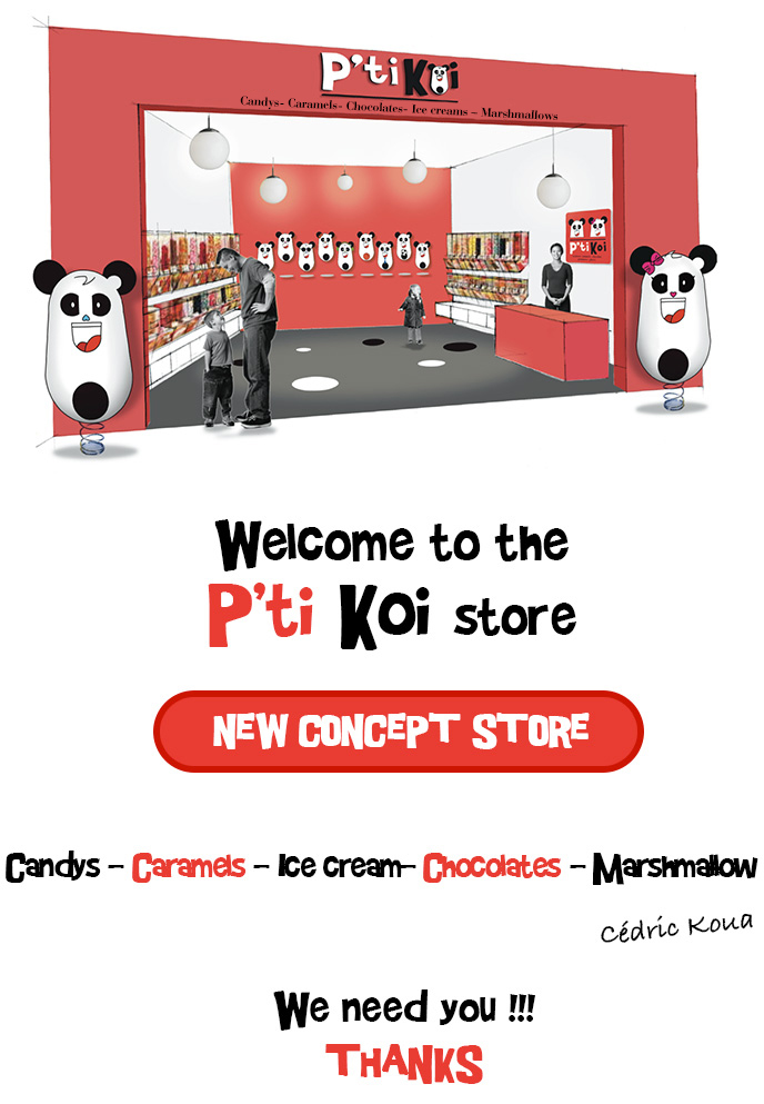 Participates in the launch of the 1<sup><small>st</small></sup> P'ti Koi<br/> store of delicacies